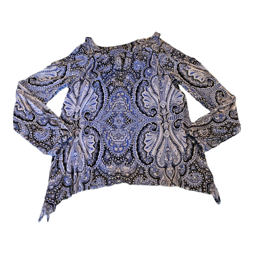 INC International Concepts Blue Medium Long Sleeve Shirt